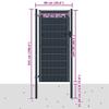 Vidaxl Furtka Ogrodzeniowa, Pvc I Stal, 100 X 204 Cm, Antracytowa