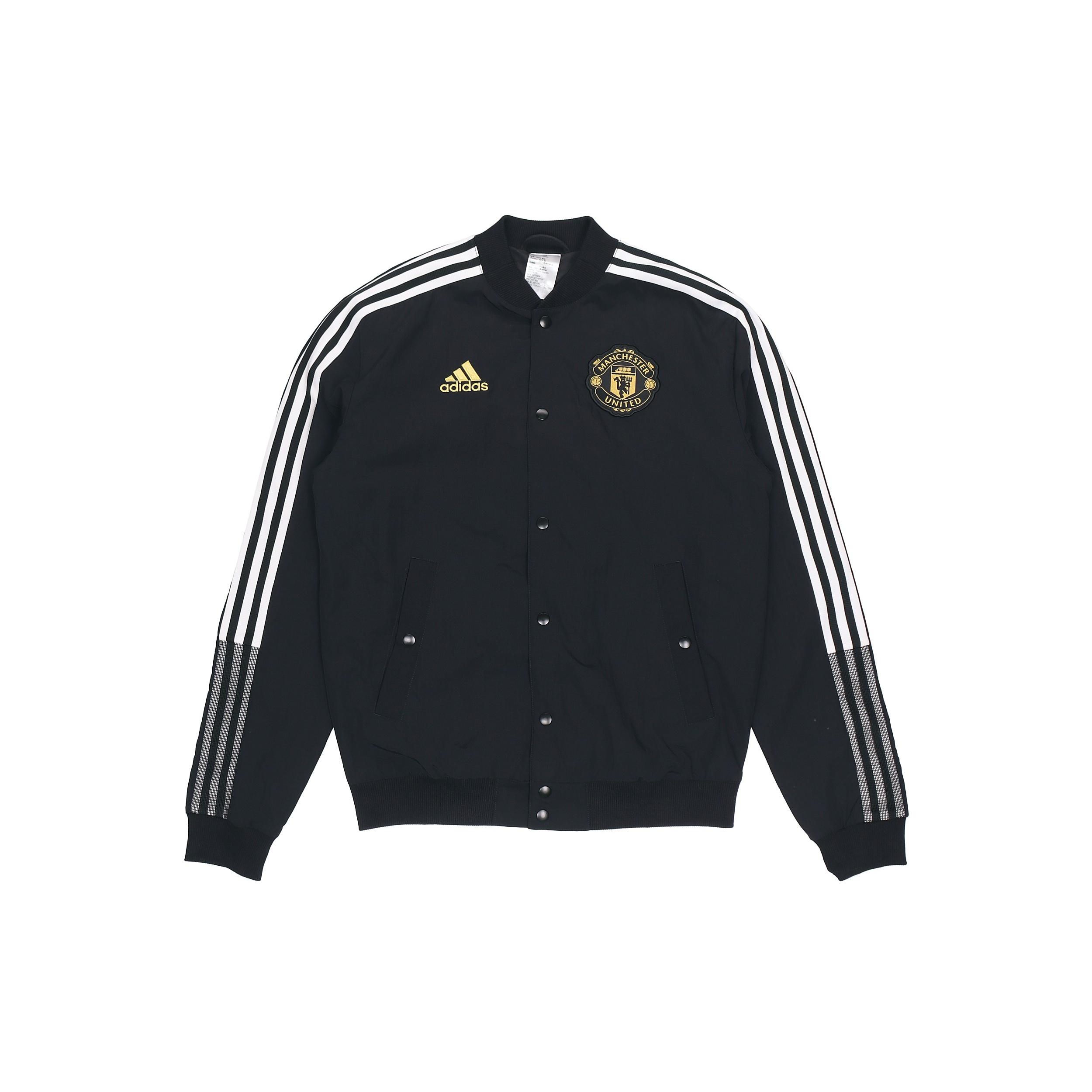 adidas Mufc Cny Bomber Series Soccer/Football Sports Printing aviator Jacket Black Men s GU6960 L