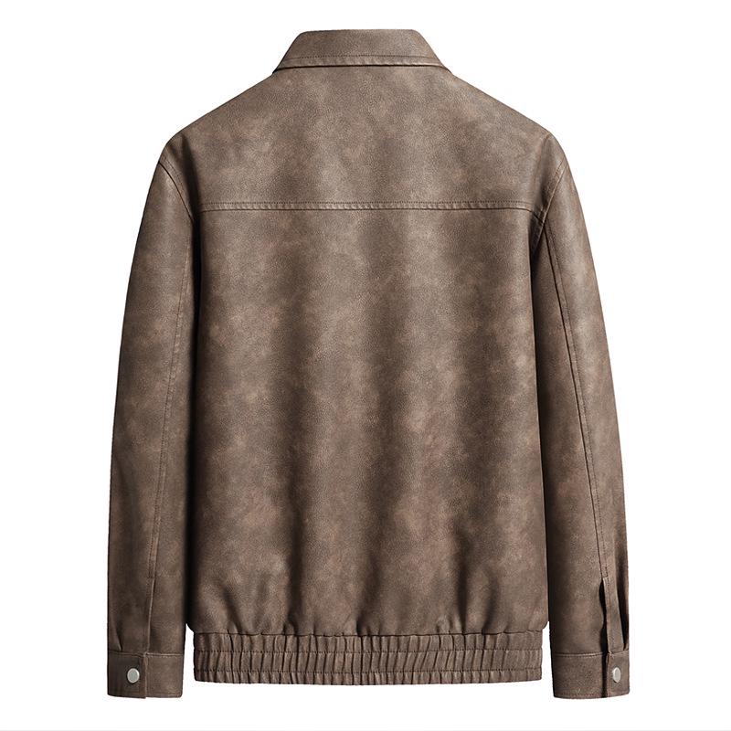 2025 Men's Retro Suede Velvet Jacket - Trendy American Lapel Style for Autumn