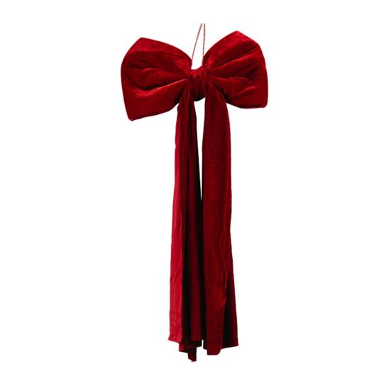 Large Christmas Tree Topper Bow Red Velvet Ribbon Gift Bows for Home Wreath Birthday Wedding Party Room Wall Backdrop Decoration