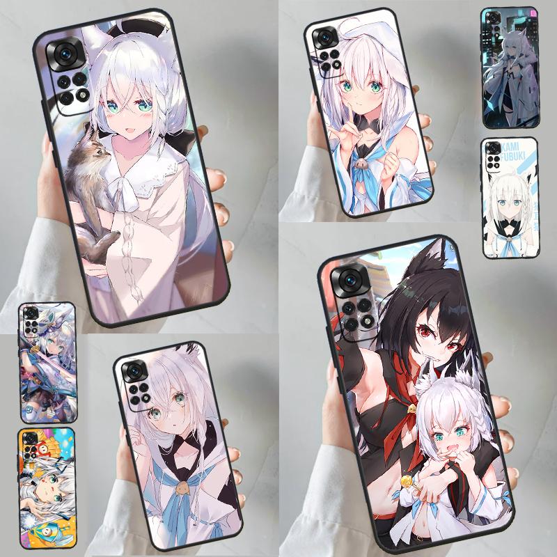 Shirakami Fubuki Hololive Case For Xiaomi Redmi Note 13 11 10 9 8 12 Pro Plus 12S 11S 10S 9S 10A 9C 10C 12C 13C Funda