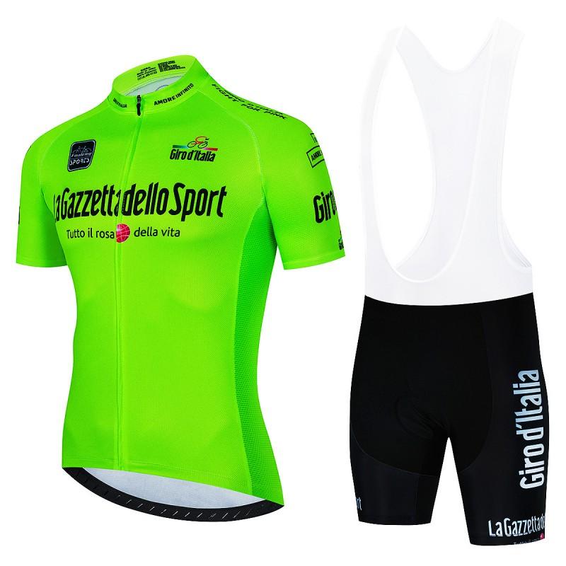 Mens Cycling Jersey Bib Shorts Set Breathable Quick-Dry Performance Wear Road Bike Riding