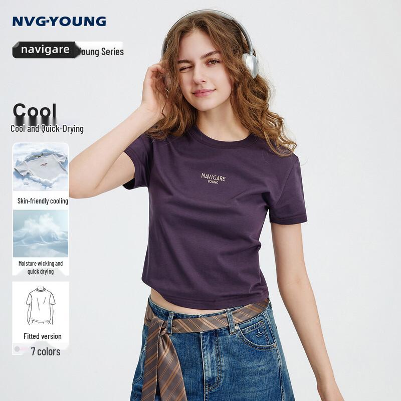 NVG·YOUNG Women s Cooling Quick-Dry Round Neck T-Shirt XL