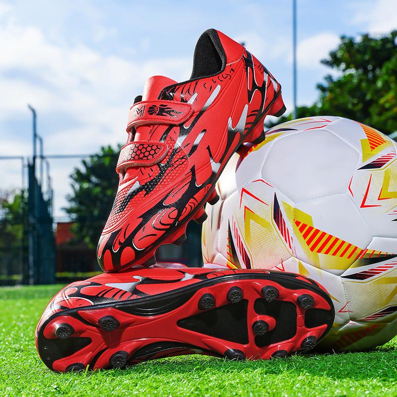 Boys and girls Velcro football shoes Children's professional sports shoes Primary and secondary school students game training football shoes