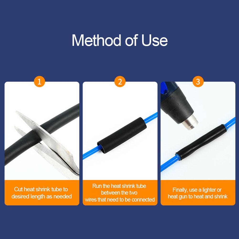 3:1 10Meter Black Polyolefin Shrinking Heat Shrink Tube Wire Cable Insulated Sleeving Tubing ID 12.7mm Wire Connector Protector