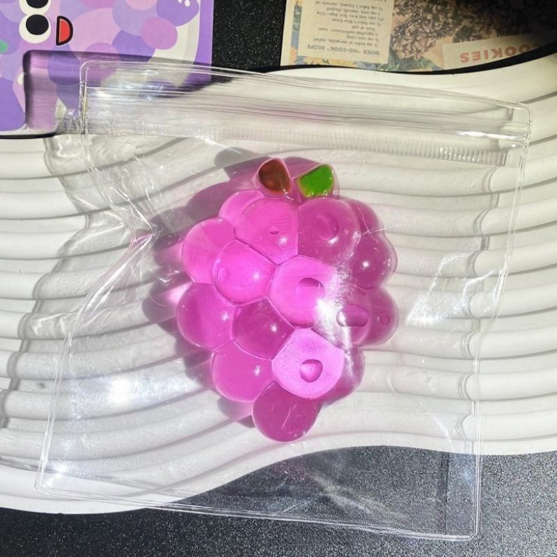 Útulná ručně vyrobená squishy hračka hroznové mačkátko Simulované ovocné hračka na odbourání stresu Pomalý odskok Senzorická fidget hračka pro úzkost a soustředění Dárek