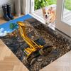 Crystal Velvet Rug with Komatsu Design, Soft Non-Slip Floor Mat for Living Room Bedroom Decor