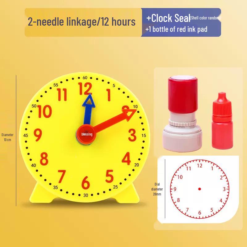 Montessori Math Clock for Kids: Time Recognition Teaching Aids for First Grade Learning
