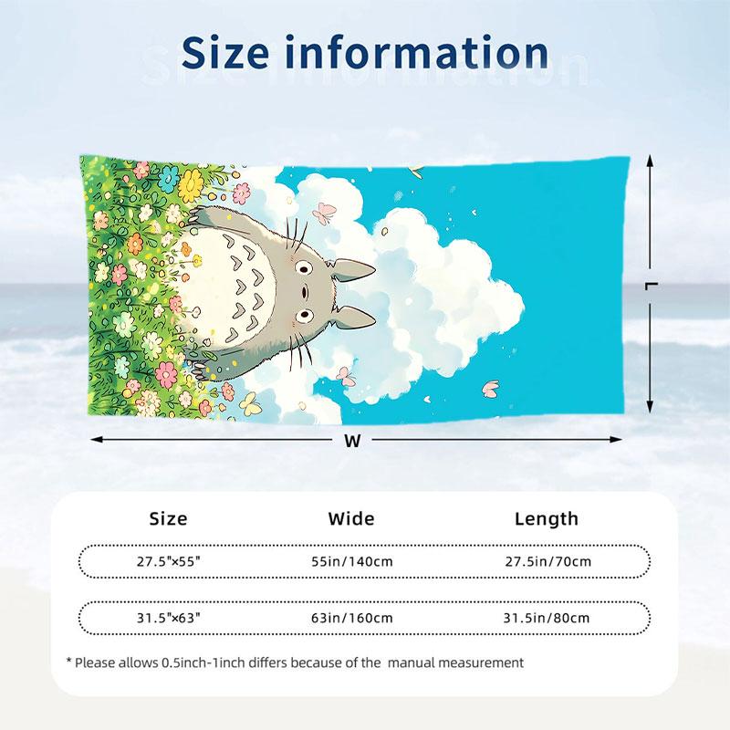 Large Beach Towel Quick Dry Absorbent Towel For Beach IndoorMy Neighbor Totoro