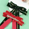 Sweet Bow Hair Accessory Red Velvet Ribbon Headdress Four Seasons Christmas Hair Clip  Daily