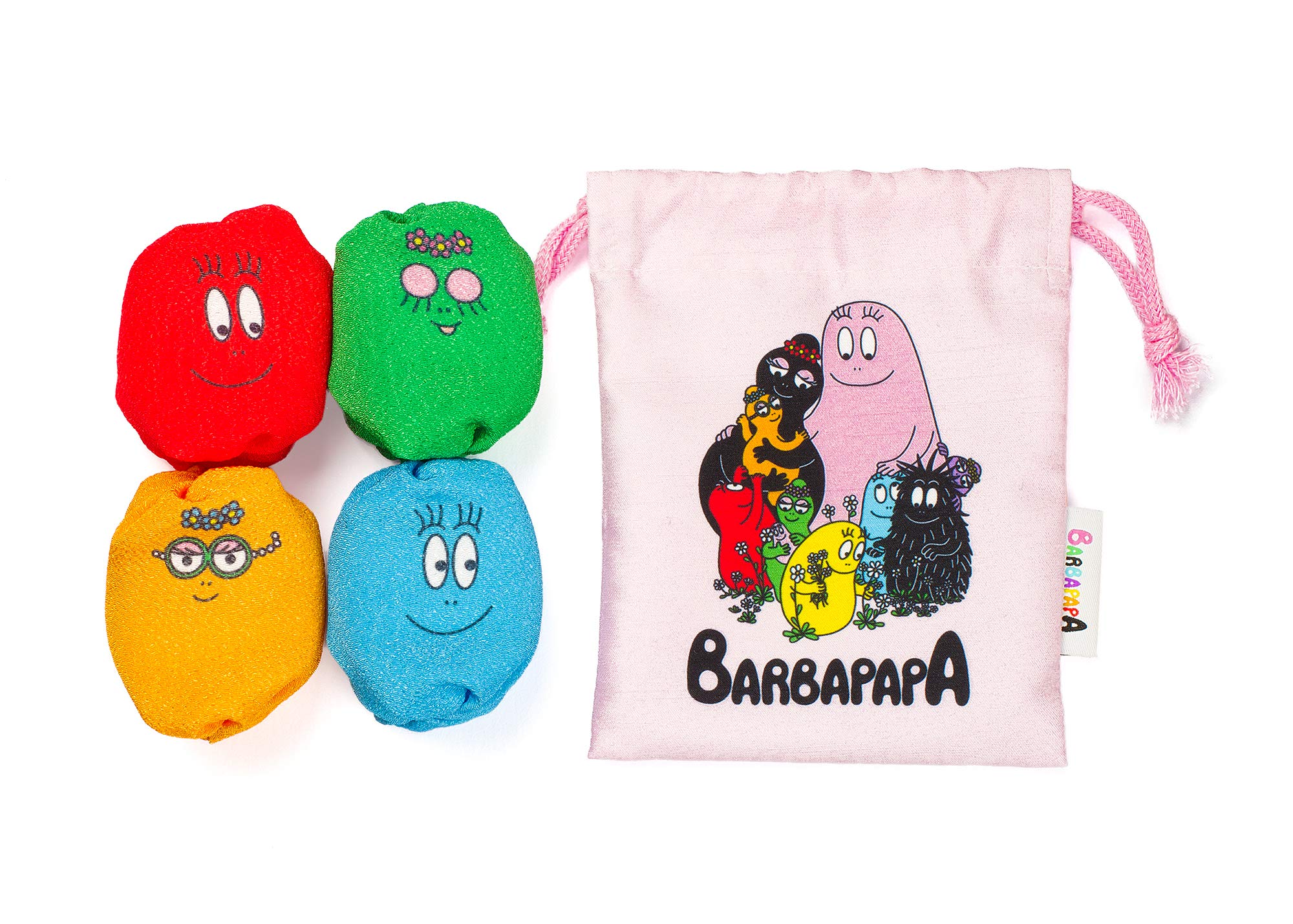 

Crane Kobo Barbapapa Beanbag Drawstring Bag Set Family