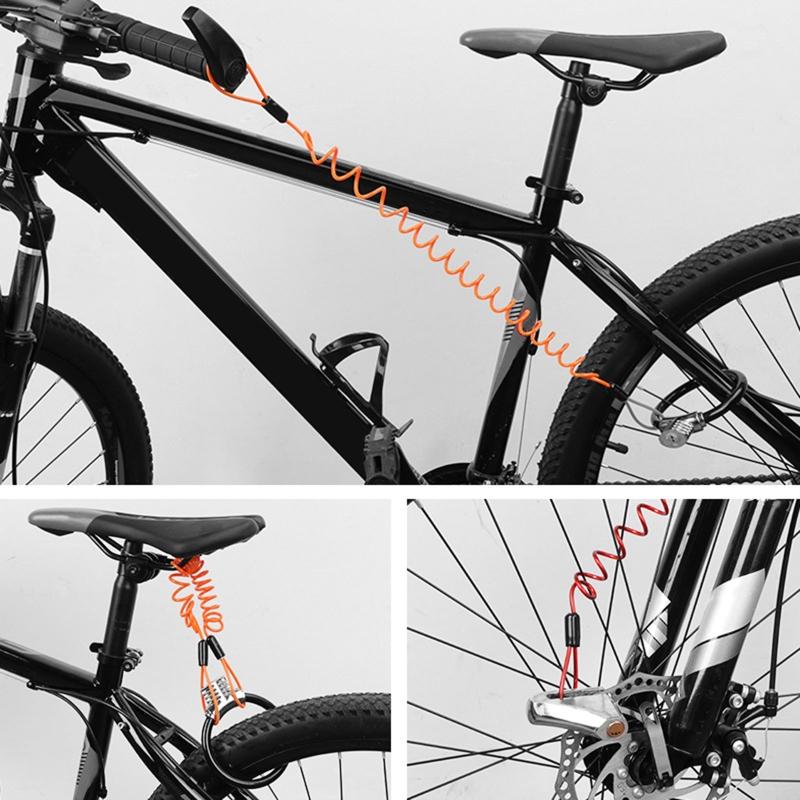3.5mm Anti-Theft Spring Wire Rope Motorcycle Bike Lock Cable Lock Reminder Cable Theft Handlebar Scooter Disc Brake Lock