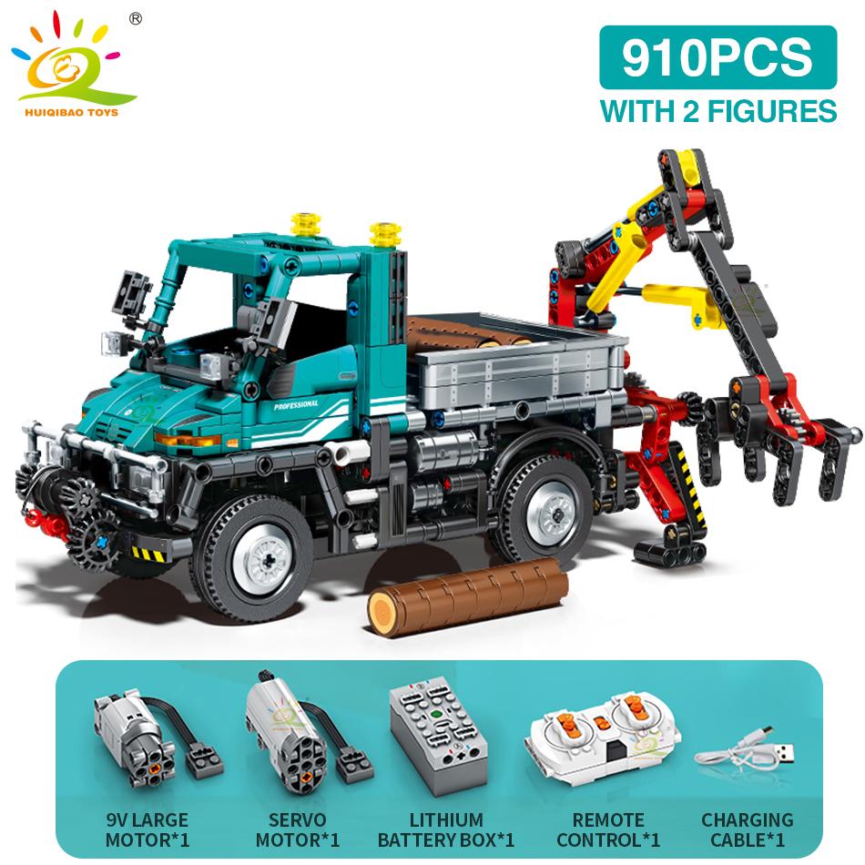 RC Engineering Farm Truck Technical Car Building Block Electric Remote Control Model Bricks Set City Children Kids Toys