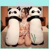 Adorable Cartoon Panda Long Plush Pillow Soft Stuffed Animal For Kids Sleep Comfort