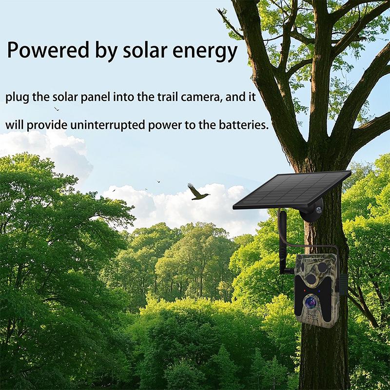 4G Solar-Powered Outdoor Hunting Camera with Infrared, Waterproof for Wildlife Monitoring
