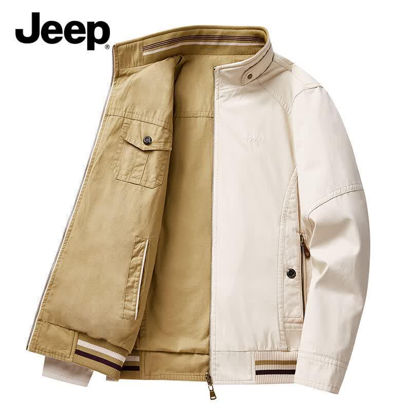 JEEP Men s Reversible Stand Collar Jacket L