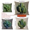 2D Boho Kaktus Druck Überwurf Kissenbezüge Muster Kissenbezug Geeignet für Sofa Schlafzimmer Auto Kissenbezug