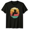 Miniature Schnauzer Dog Lover Vintage Sunset T-Shirt Schnauzer Dog Birthday Gift
