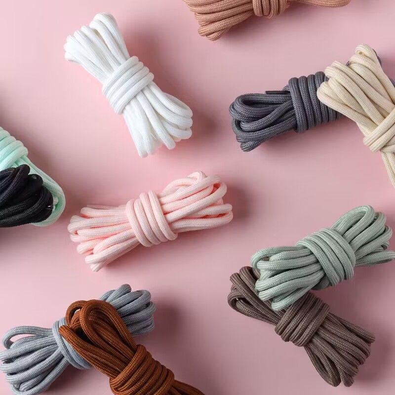 Universal Round Shoelaces for Coconut, Dad, and Sports Casual Shoes - Trendy White for Men & Women