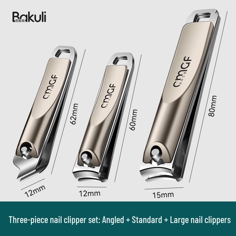German Angled Nail Clippers - Large, Portable Manicure & Pedicure Scissors Set