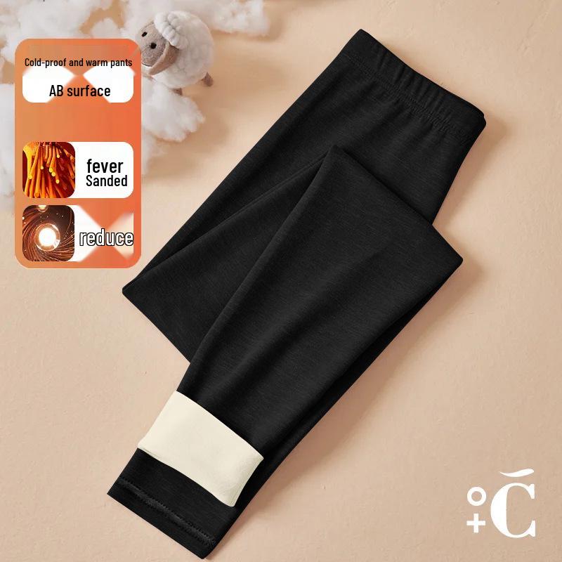 Women's Fleece-Lined Thermal Underwear Set - Semi-High Neck, Thick Base Layer for Autumn & Winter