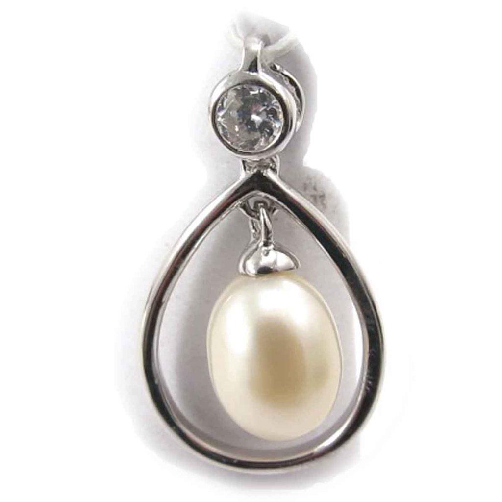 Les Trésors De Lily [J8620] - Silver Pendant 'Sissi' Silver-white (rhodium-plated) - 23x12 Mm