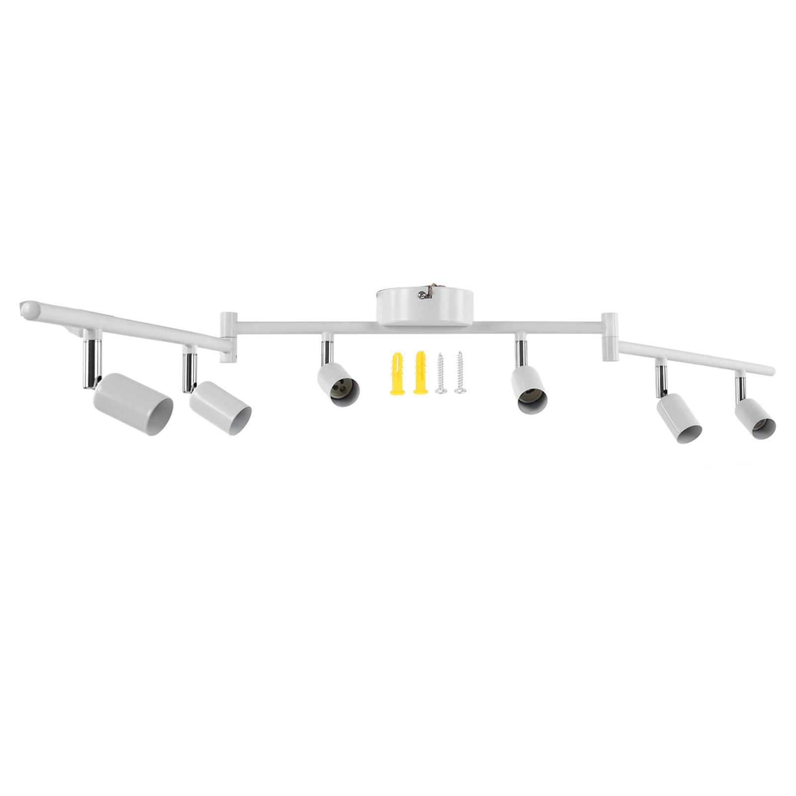 

Комплект для освещения трека, вращающаяся головка лампы, 6-позиционный потолочный светильник, цоколь GU10, 85-265 В белый