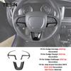 Car Carbon Fiber Grain Central Control Steering Wheel Gear Shift Decoration Cover for Dodge Charger 2015 Up Interior Accessories