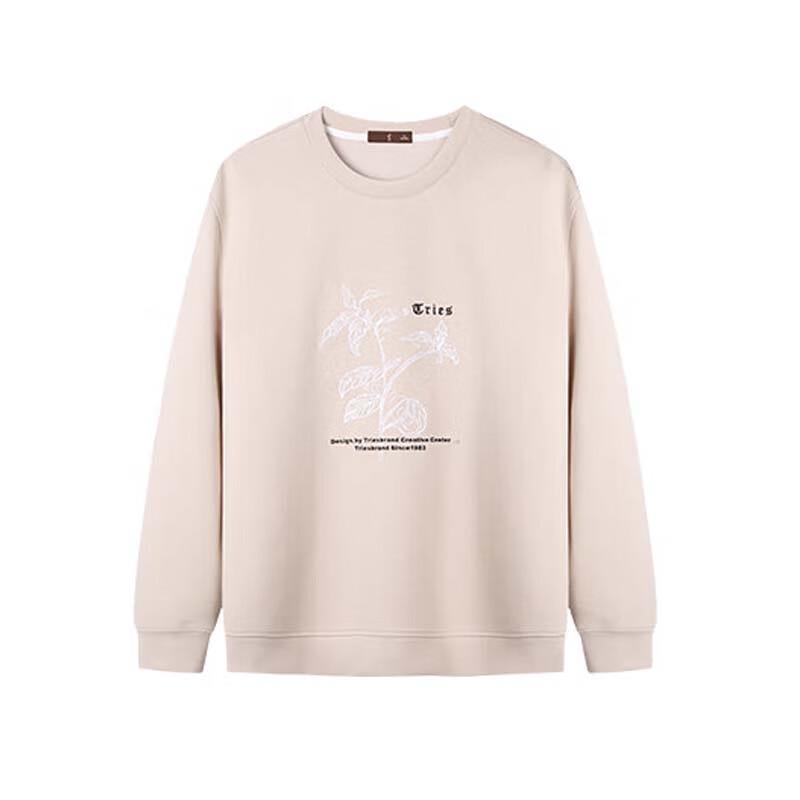 TRIES Men s Embroidered Crew Neck Sweatshirt 3XL (54)