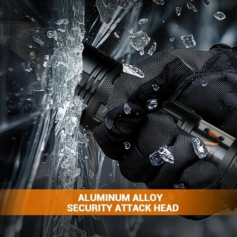 LED Flashlight Type-C Rechargeable Lighting Modes Dual Light Tactical Zoom Torch Outdoor Waterproof Emergency Camping Lantern