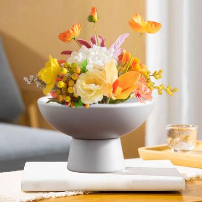Okrągła ceramiczna doniczka Wielofunkcyjna Lekka Nowoczesna Dekoracyjna waza na kwiaty Materiały florystyczne do kawiarni Dziedzińca Biurka