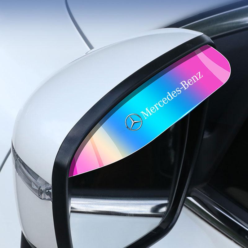 DDE2   Car Rearview Mirror Rain Eyebrow Side Sun Visor Rain Cover For Mercedes Benz W203 W204 W205 W206 W212 CLK GLA B C E S Accessorie