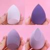 4pcs Assorted Colors Makeup Sponge Powder Puff Dry and Wet Beauty Cosmetic Egg Powder Puff Bevel Cut Make Up Sponge Tools