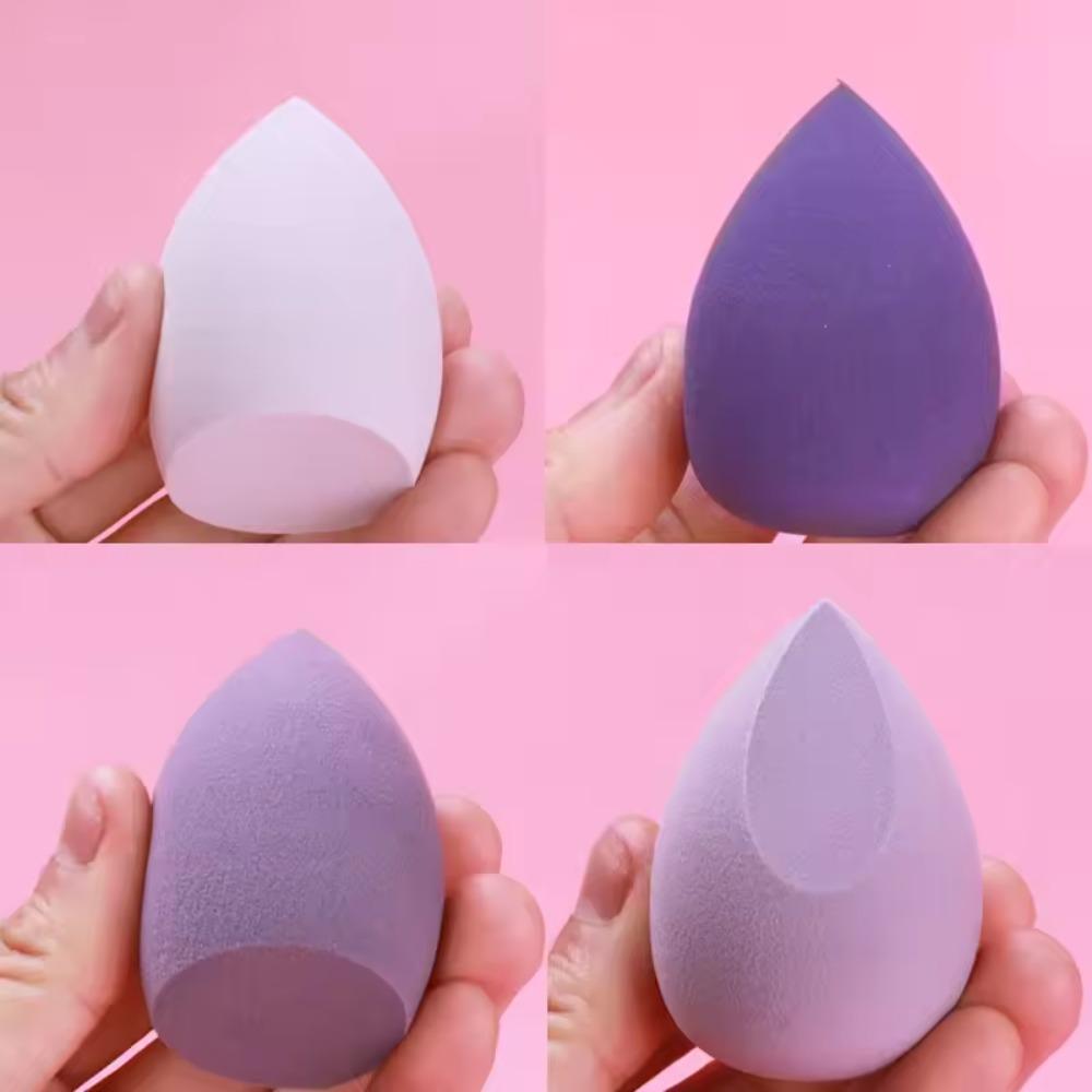 4pcs Assorted Colors Makeup Sponge Powder Puff Dry and Wet Beauty Cosmetic Egg Powder Puff Bevel Cut Make Up Sponge Tools