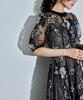 Niana Flower Embroidery Party Wedding Embroidered Size L Dress, Dress, Dress, Lace, Black,