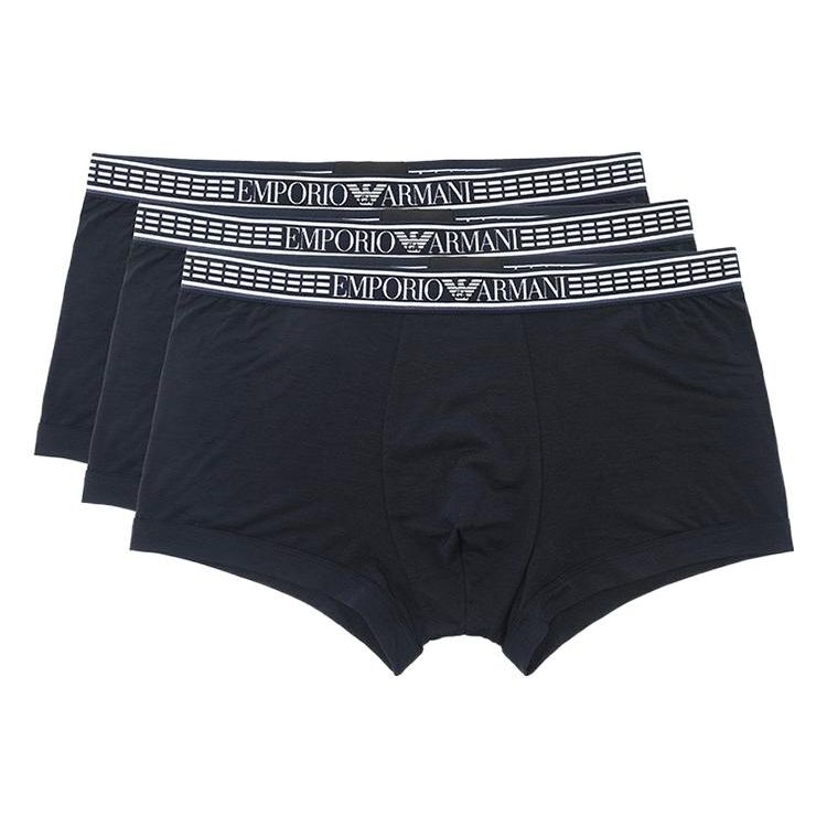 Emporio Armani Мужские боксеры с принтом букв логотипа, 3 шт., нижнее белье, Черный 1113572-R7287-0435 M