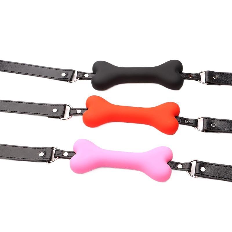For Women BDSM Sex Harness Mouth Adult Toys Silicone Dog Bone Ball Gag Open Mouth Gag Ball Bdsm Bondage Sex Products Sm Sex Toys