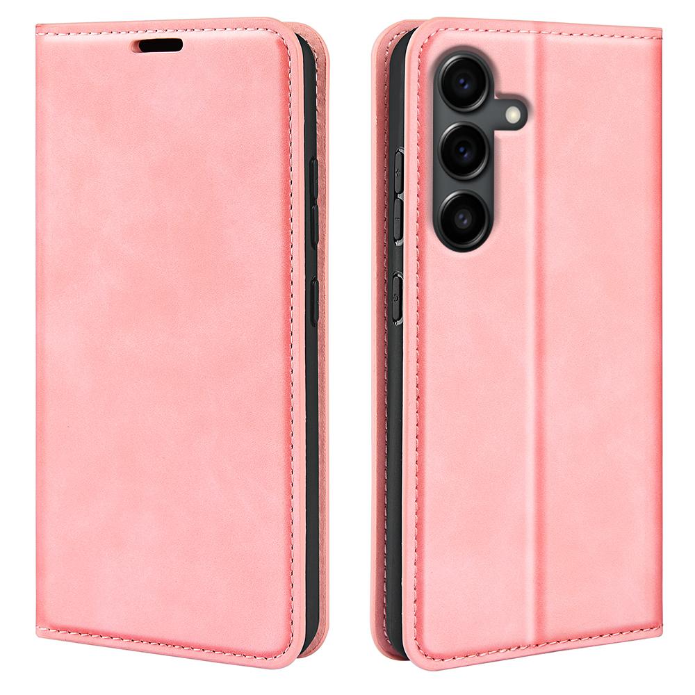 

For Samsung Galaxy S25 FE Case Skin Touch Leather Wallet Phone Cover Pink