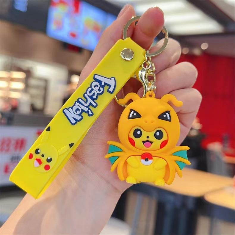 Creative Drag Pikachu Cartoon Keychain Pendant Cute Doll Bag Pendant Gift Toy
