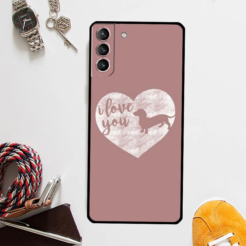 I Love My Dachshund Case For Samsung Galaxy S25 Ultra S20 S21 S22 S23 Plus S24 Ultra S9 S10 S25 FE Cover Coque
