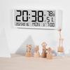 LCD Digital Alarm Clock With Temperature Sensor Desktop & Wall Mountable Manual & Automatic Display Adjustability Easy To Use -B