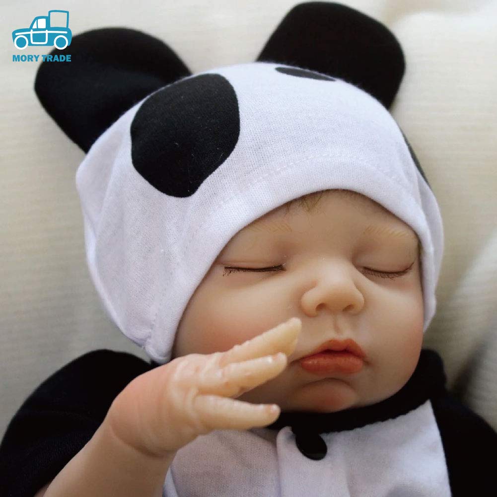 morytrade reborn doll realistic 45cm soft to hold approx. 1.3kg (panda costume) 6+