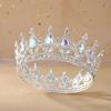 New Bridal Crown Headpiece - Exquisite High-end Wedding Birthday Party  and Cake Decoration - Bridal Hair Accessory - Round Crown Tiara