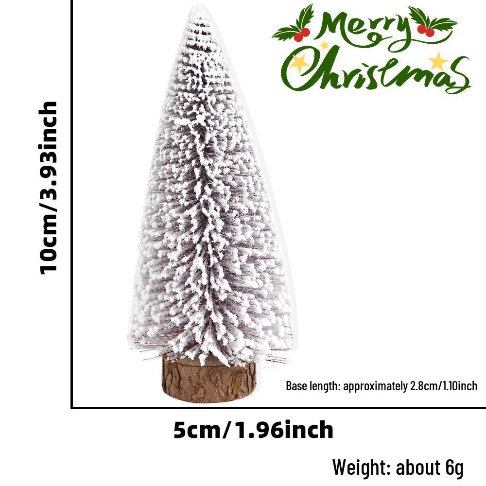 Mini Snow Spray Christmas Tree - Tabletop Holiday Decor Pine Cedar Ornament