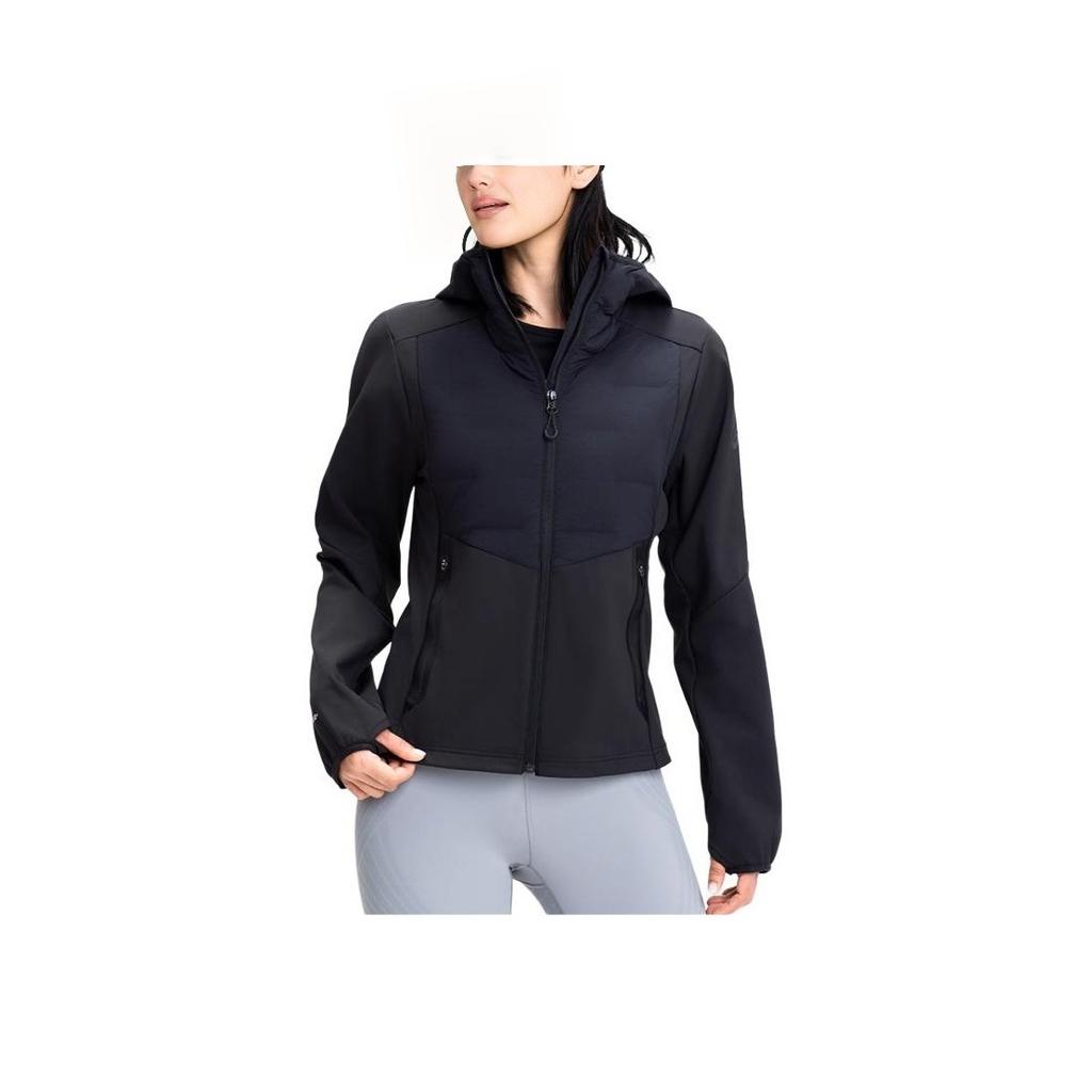 Asics Sports Lifestyle Series Hooded Casual Solid Color Long Sleeve Jacket Down Coat Women jackets Black 2012D165-001