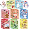 Christmas Toy Jigsaw Puzzle Stickers, Cartoon Santa Face-changing Stickers, Waterproof Decal Stickers