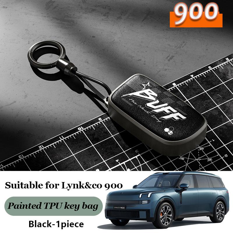 Moulures intérieures pour étui de clé de voiture LYNK&CO 900, porte-clés, accessoires auto, télécommande intelligente, coque de protection, style TPU, tout inclus