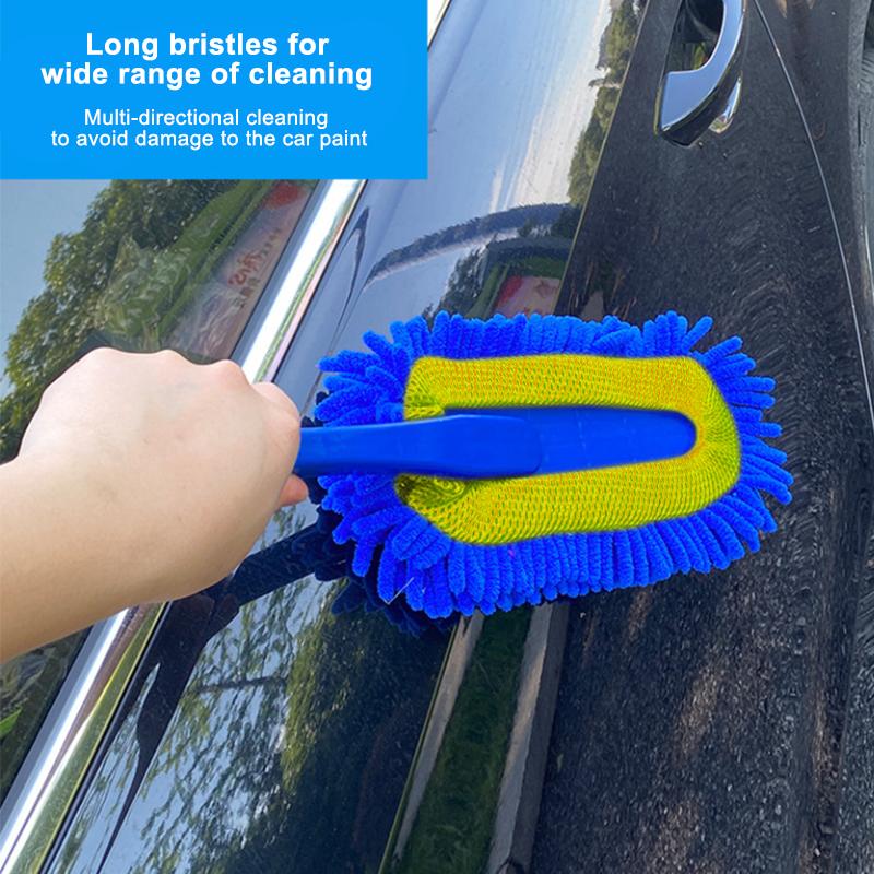 SEAMETAL Car Wax Mop Car Wash Brush Chenille Bristles Cleaning Brush Car Cleaning Tool