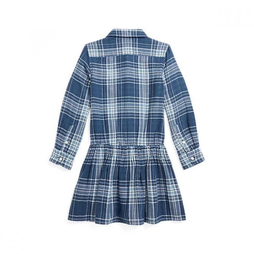 Polo Kids Girls Plaid Double Face Cotton Shirtdress Cwpodrsr3d20555400