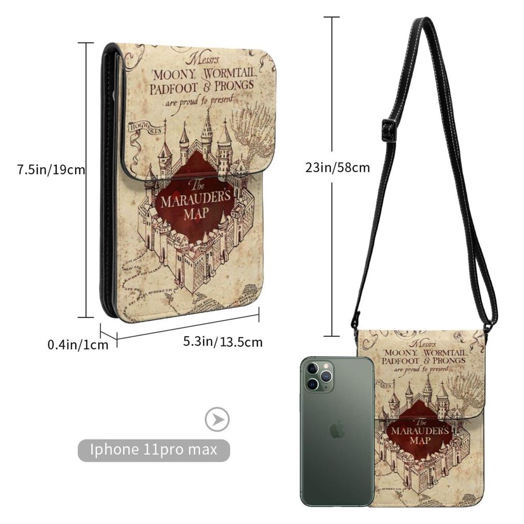 Harry Potter Genuine Leather Smartphone Shoulder Mini Pouch for Women and Popular 19cm High x Wide x 1cm Thick [JMI] Pouch, Bag, Slim, Men,